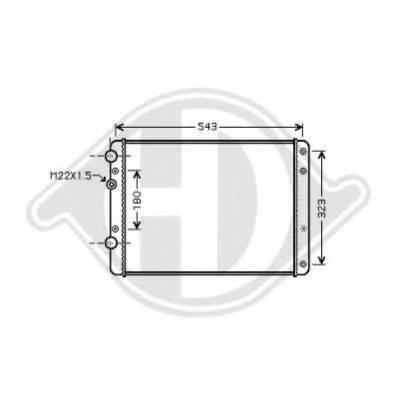 Радиатор, охлаждение двигателя DIEDERICHS 8220405