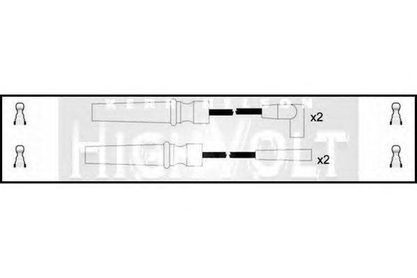 Комплект проводов зажигания STANDARD OEF524