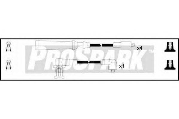 Комплект проводов зажигания STANDARD OES139