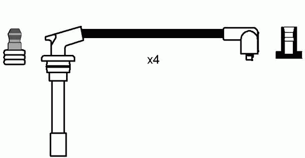 Комплект проводов зажигания EUROCABLE 4485