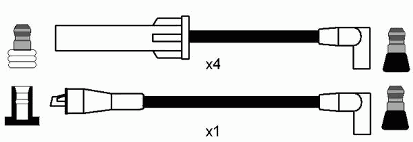 Комплект проводов зажигания NGK 0614