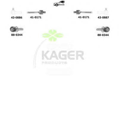 Подвеска колеса KAGER 801057