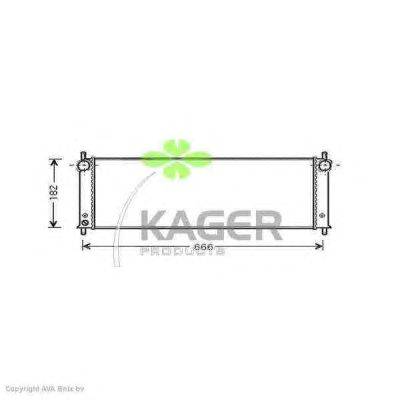 Радиатор, охлаждение двигателя KAGER 311592