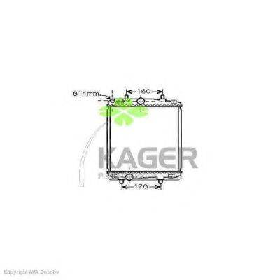 Радиатор, охлаждение двигателя KAGER 31-1789