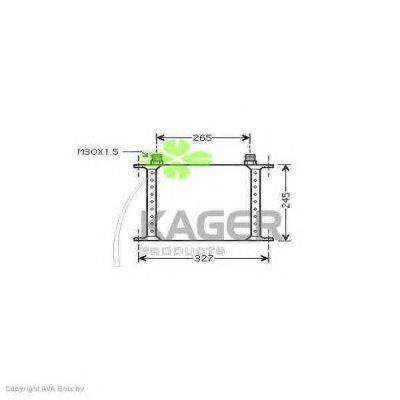 масляный радиатор, двигательное масло KAGER 313776