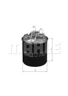 Топливный фильтр MAHLE ORIGINAL KL723D