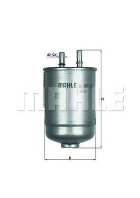 Топливный фильтр MAHLE ORIGINAL KL48515D