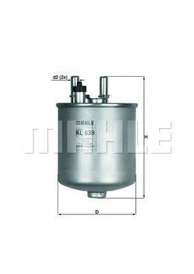 Топливный фильтр MAHLE ORIGINAL KL639D