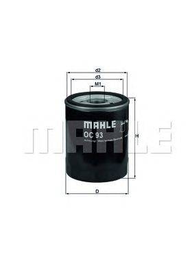 Масляный фильтр MAHLE ORIGINAL OC93