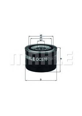 Масляный фильтр MAHLE ORIGINAL OC570