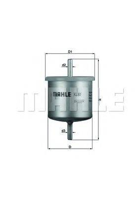 Топливный фильтр MAHLE ORIGINAL KL61