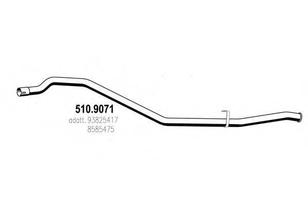 Труба выхлопного газа ASSO 510.9071