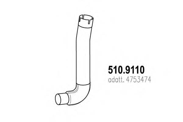 Труба выхлопного газа ASSO 510.9110