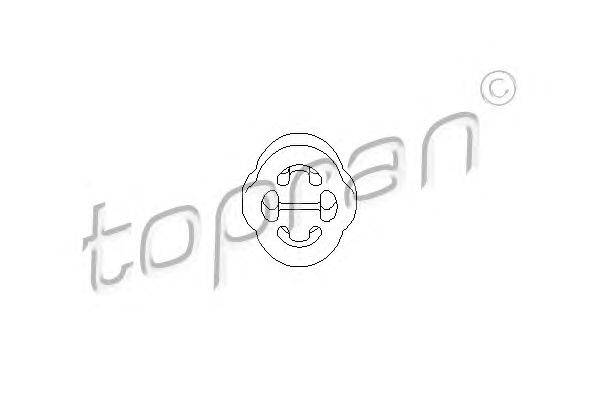 Кронштейн, глушитель TOPRAN 104183
