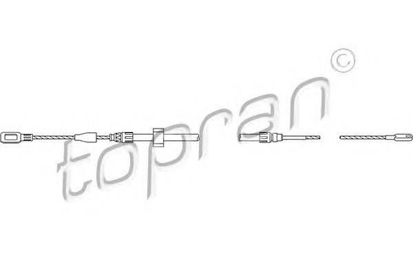 Трос, стояночная тормозная система TOPRAN 109814