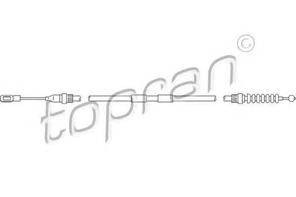 Трос, стояночная тормозная система TOPRAN 110727