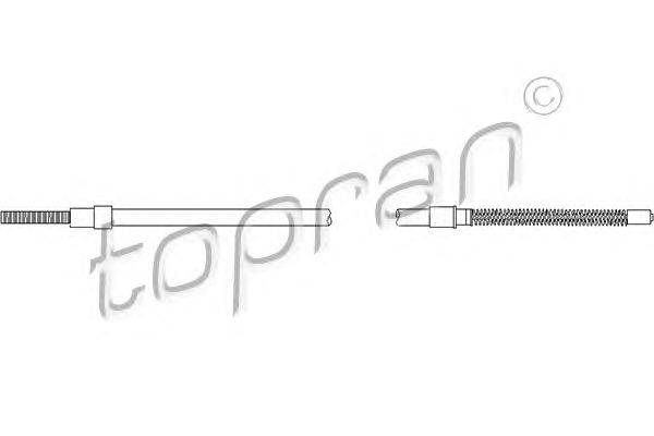Трос, стояночная тормозная система TOPRAN 102632