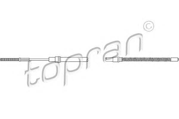 Трос, стояночная тормозная система TOPRAN 102833