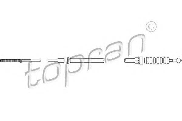Трос, стояночная тормозная система TOPRAN 108604