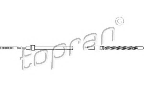 Трос, стояночная тормозная система TOPRAN 104 022