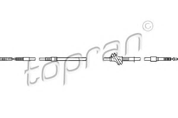 Трос, стояночная тормозная система TOPRAN 103 752