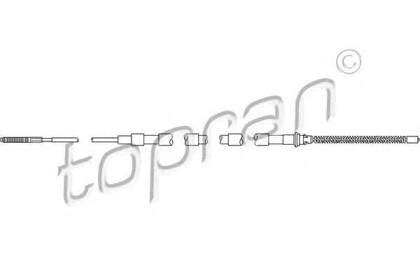 Трос, стояночная тормозная система TOPRAN 110990