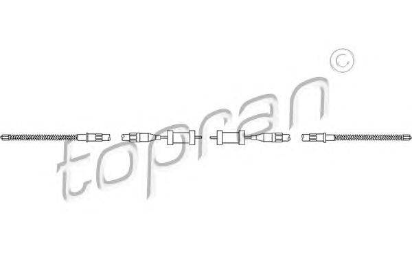 Трос, стояночная тормозная система TOPRAN 104161