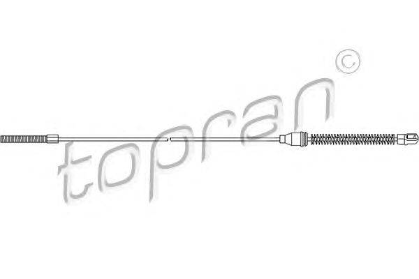 Трос, стояночная тормозная система TOPRAN 200 876