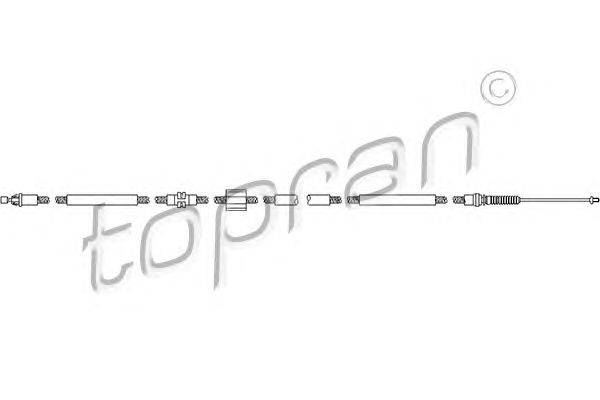 Трос, стояночная тормозная система TOPRAN 302070