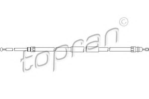Трос, стояночная тормозная система TOPRAN 501719