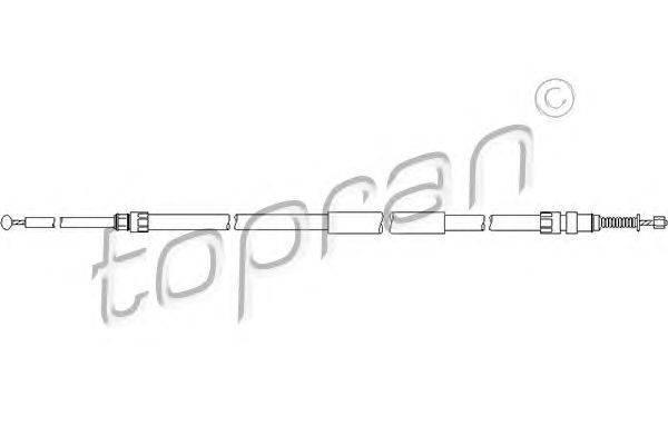 Трос, стояночная тормозная система TOPRAN 501 726