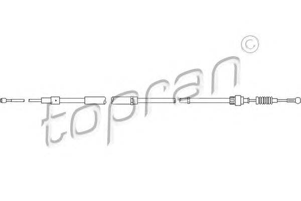 Трос, стояночная тормозная система TOPRAN 112 873