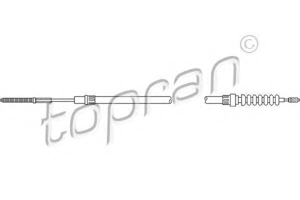Трос, стояночная тормозная система TOPRAN 110 163