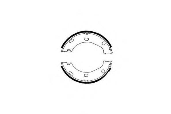 Комплект тормозных колодок, стояночная тормозная система E.T.F. 09-0265