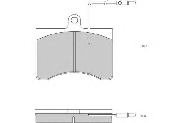 Комплект тормозных колодок, дисковый тормоз E.T.F. 12-0094