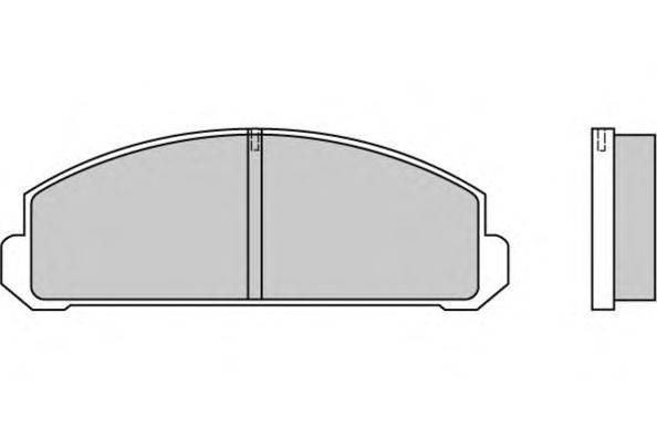 Комплект тормозных колодок, дисковый тормоз E.T.F. 12-0123