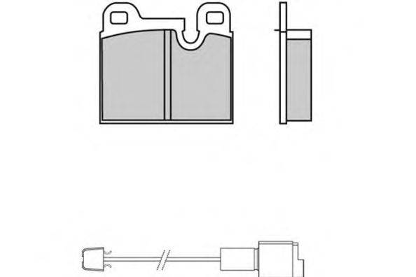 Комплект тормозных колодок, дисковый тормоз E.T.F. 21034