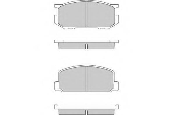 Комплект тормозных колодок, дисковый тормоз E.T.F. 21015