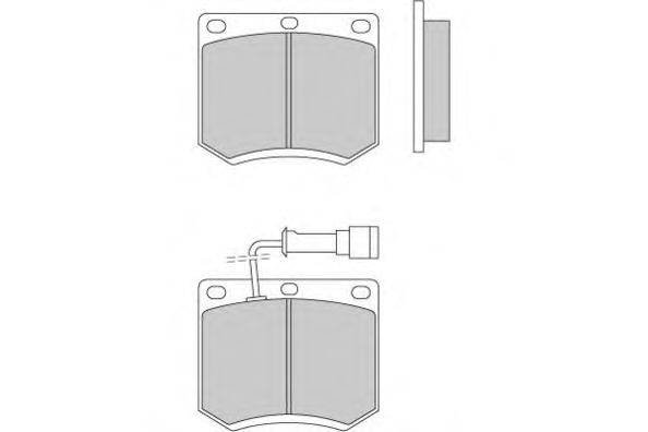 Комплект тормозных колодок, дисковый тормоз E.T.F. 20931