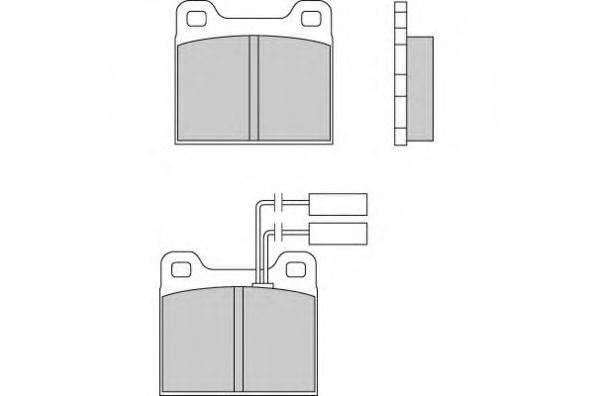 Комплект тормозных колодок, дисковый тормоз E.T.F. 12-0224