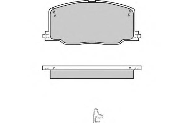 Комплект тормозных колодок, дисковый тормоз E.T.F. 12-0411