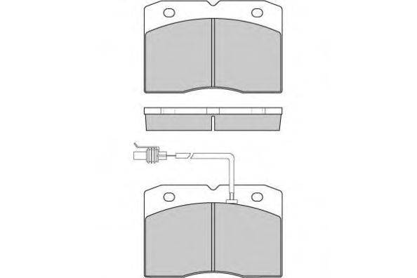 Комплект тормозных колодок, дисковый тормоз E.T.F. 12-0744