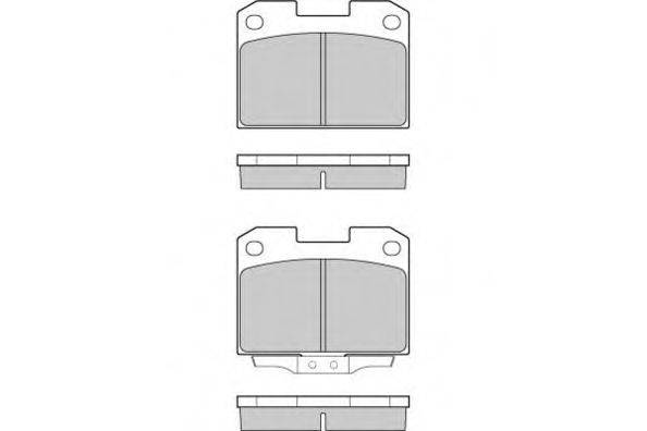 Комплект тормозных колодок, дисковый тормоз E.T.F. 12-0755