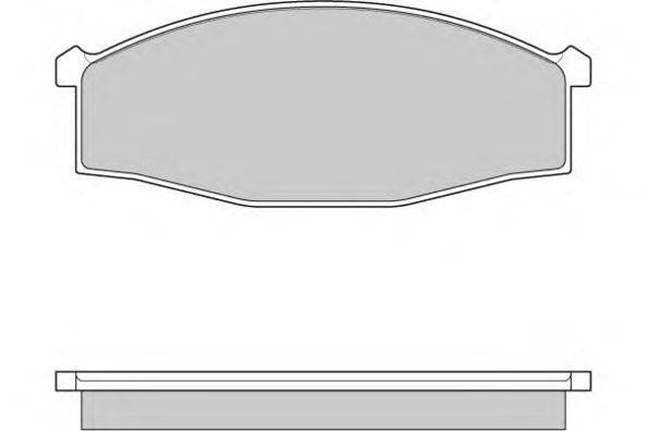 Комплект тормозных колодок, дисковый тормоз E.T.F. 12-0757
