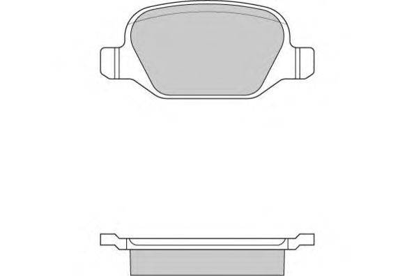 Комплект тормозных колодок, дисковый тормоз E.T.F. 23517