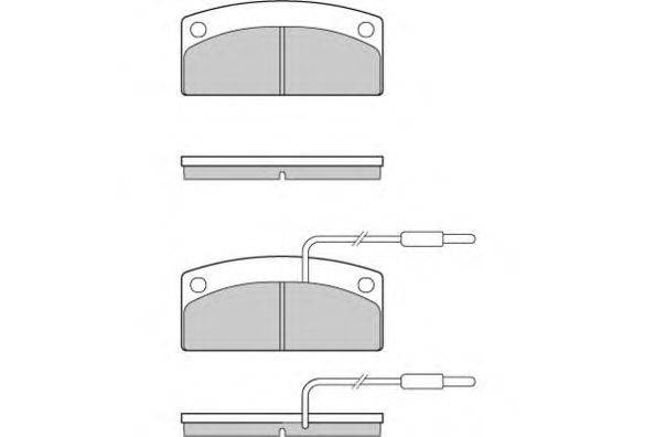 Комплект тормозных колодок, дисковый тормоз E.T.F. 121002