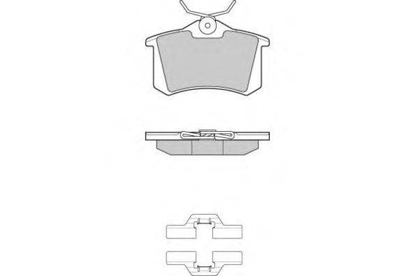 Комплект тормозных колодок, дисковый тормоз E.T.F. 121004