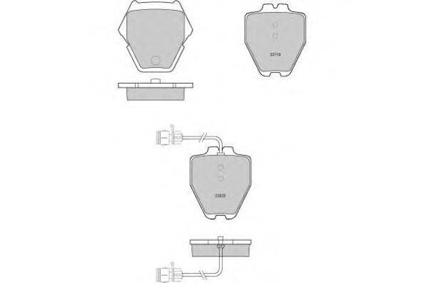 Комплект тормозных колодок, дисковый тормоз E.T.F. 12-1149