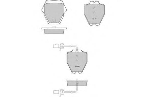 Комплект тормозных колодок, дисковый тормоз E.T.F. 12-1151