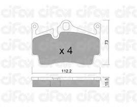 Комплект тормозных колодок, дисковый тормоз CIFAM 822-894-0